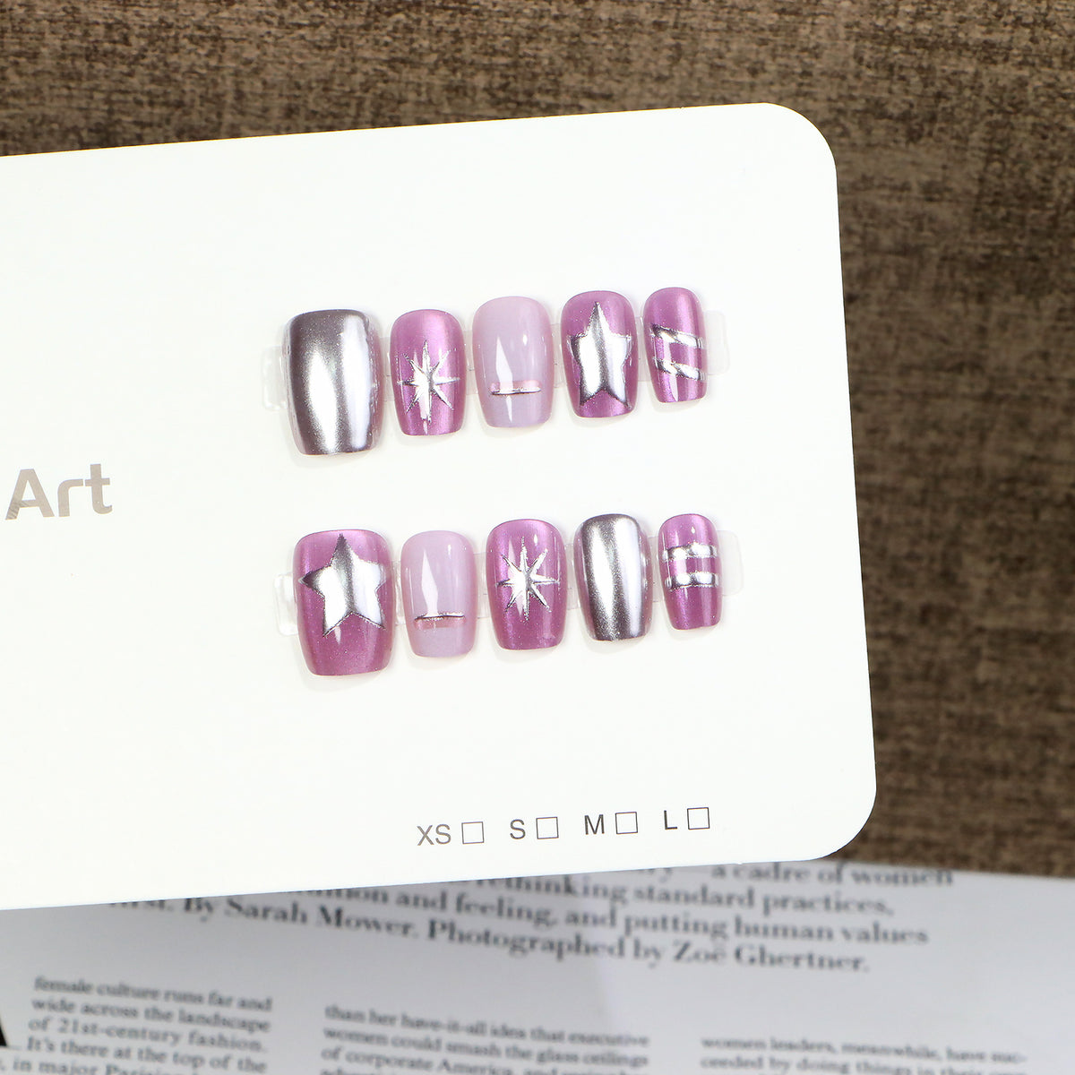 Artistic Press-On Nail Design Acalora