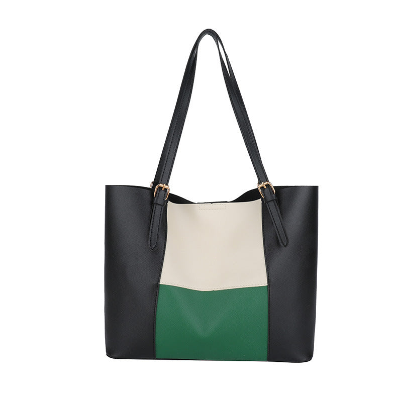 Versatile Color Block Tote Bag Acalora