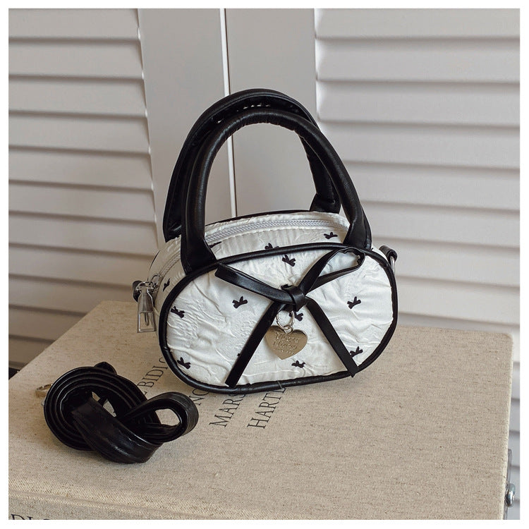 Quilted Mini Handbag with Heart Detail Acalora