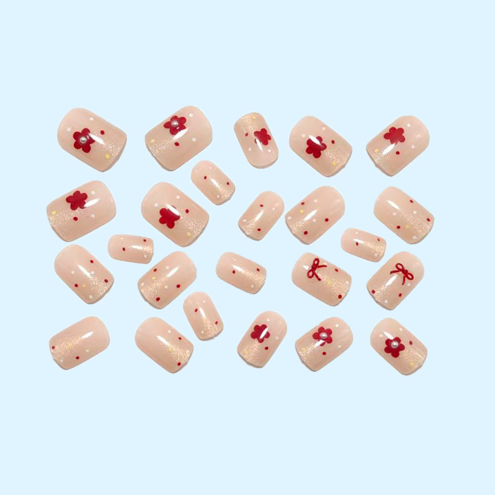 Artificial nails with festive decorations Acalora