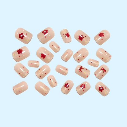 Artificial nails with festive decorations Acalora
