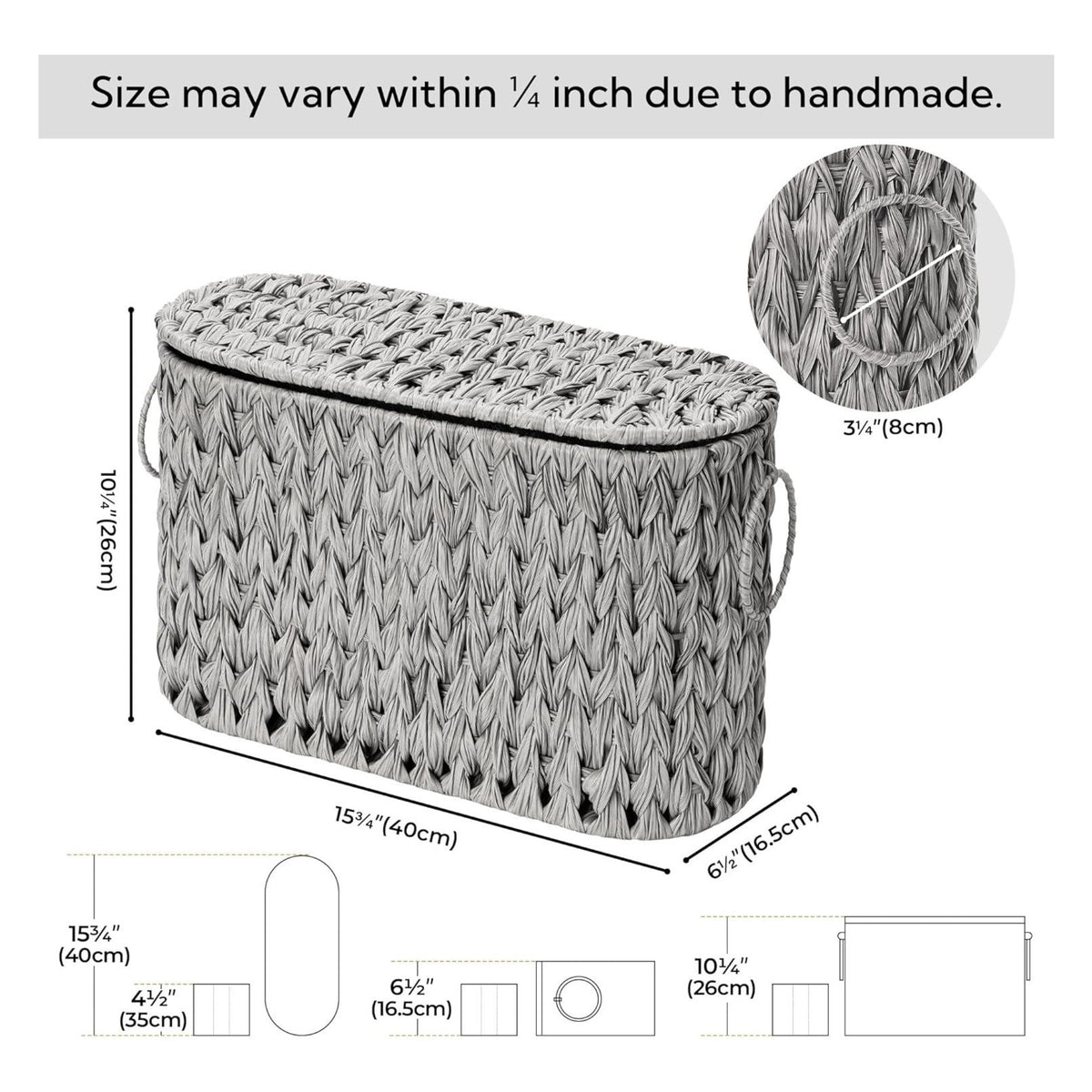 Handwoven Seagrass Storage Basket Acalora