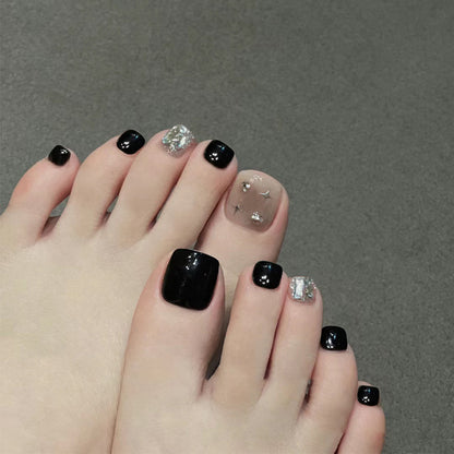 Decorative Crystal-Embellished Press-On Nails Acalora