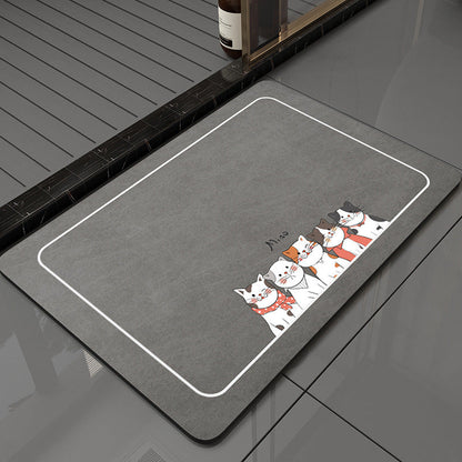 Cat-Themed Decorative Entry Mat
