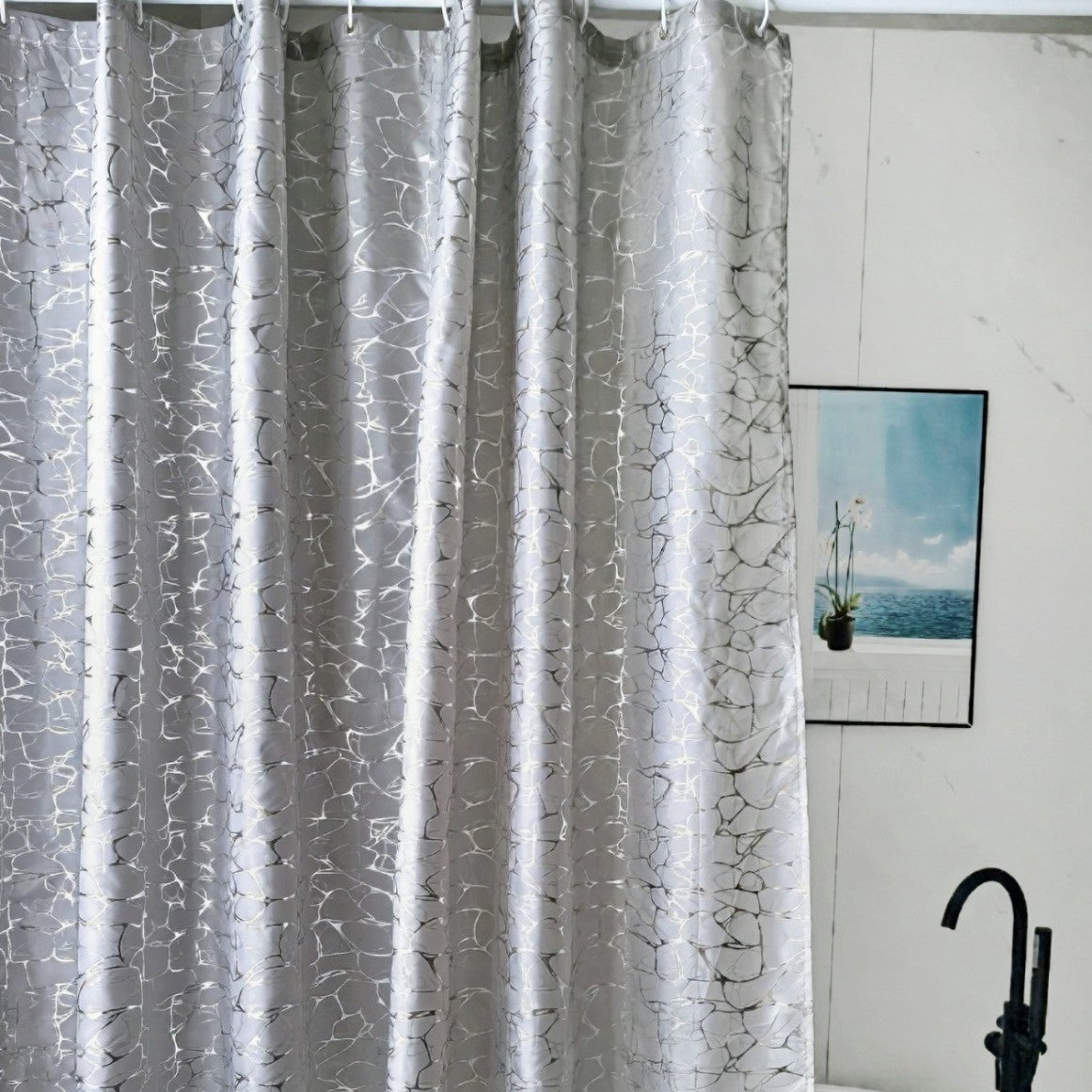 Elegant Textured Shower Curtain
