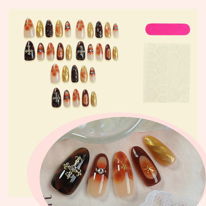 Artistic Decorative Press-On Nail Set Acalora