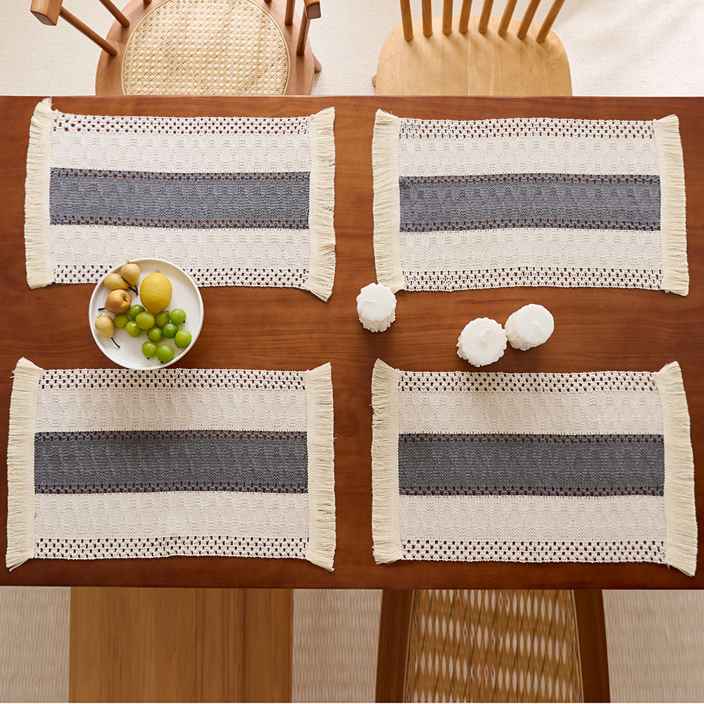Chic Fringed Table Placemats
