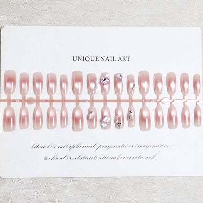 Nail art set with glamorous 3D applications and elegant floral decorations Acalora