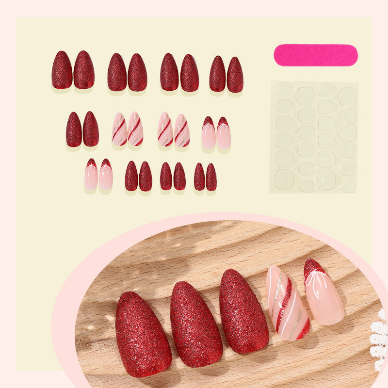 Elegant Glittering Press-On Nail Set Acalora