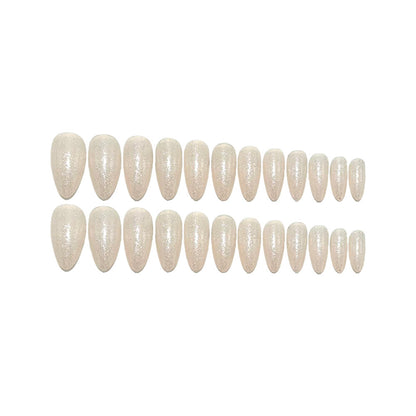 Artificial nails in elegant lace design with glitter effects Acalora