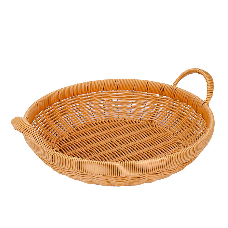Handwoven Round Serving Basket Acalora