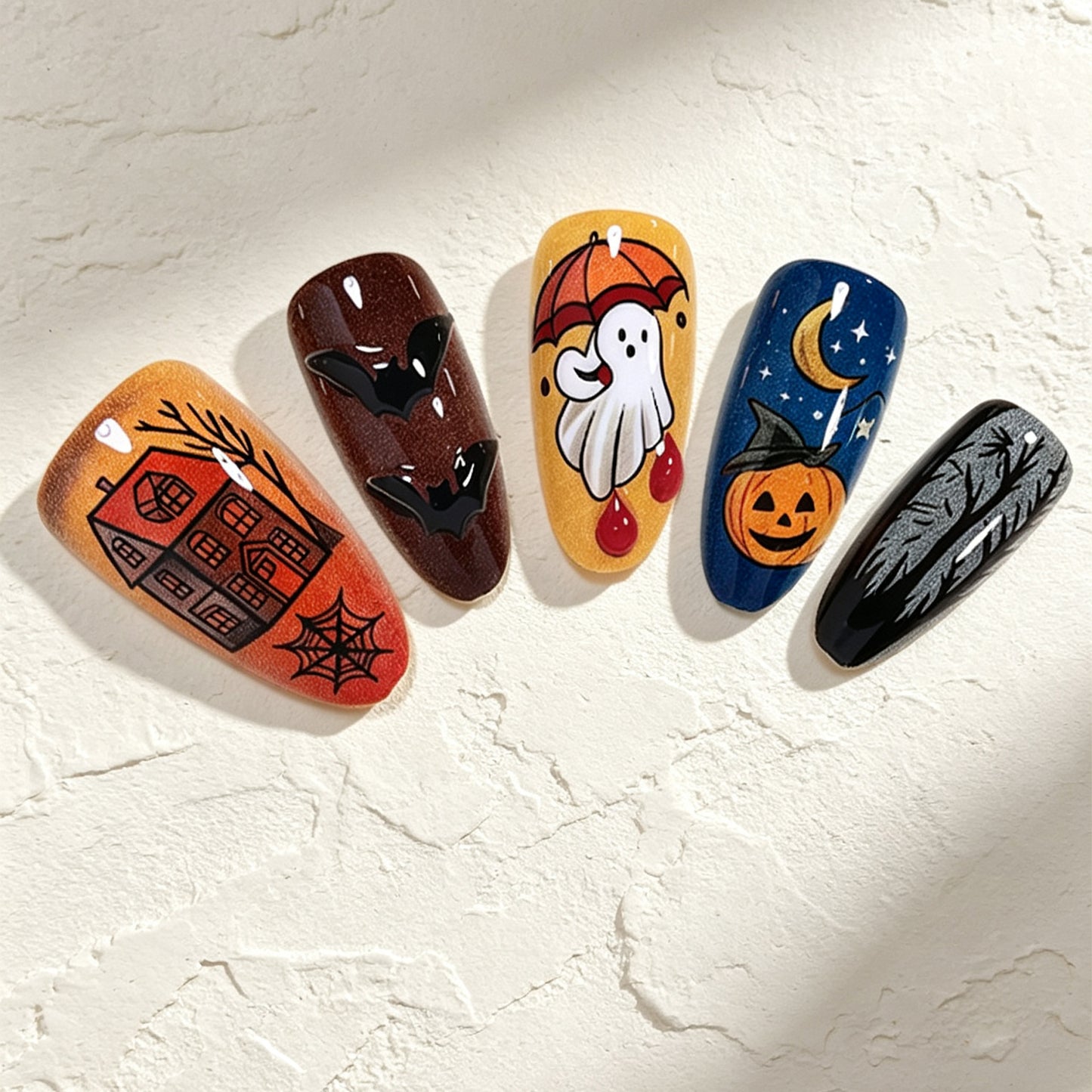 Halloween-Themed Nail Art Design Acalora