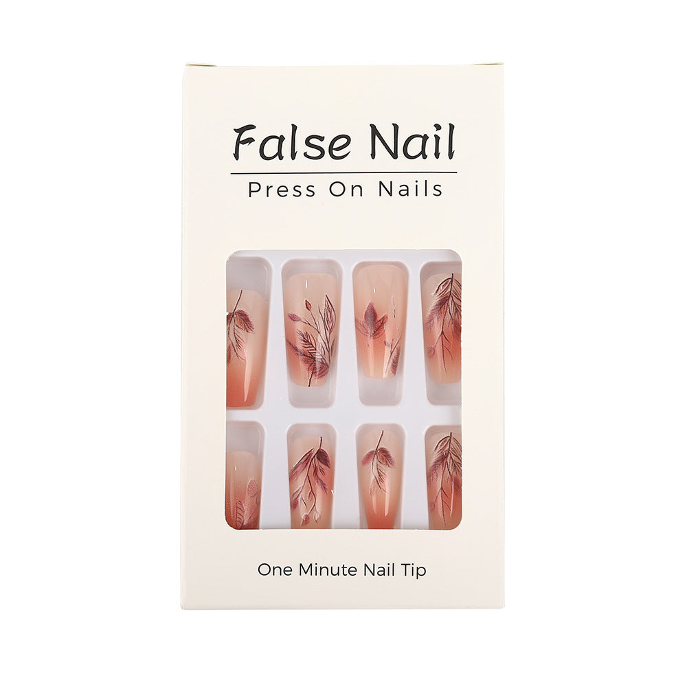 Artificial nails with elegant leaf pattern Acalora