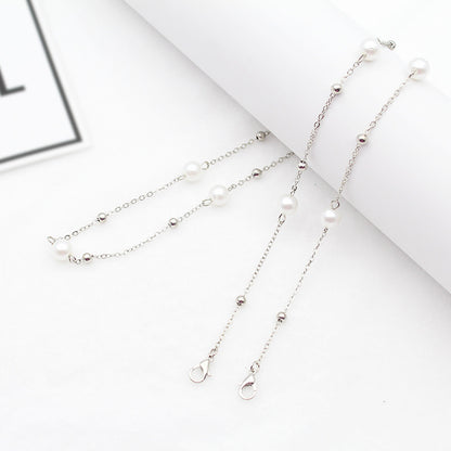 Elegant Pearl-Linked Eyewear Chain Acalora
