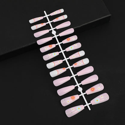 Luxury style artificial nails with intricate decorations Acalora