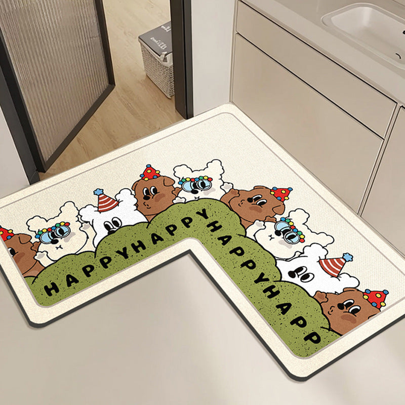Cute Rabbit Print Bath Mat