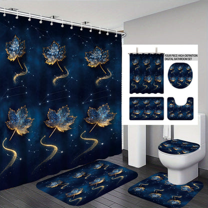 Autumn Leaves Digital Bathroom Set