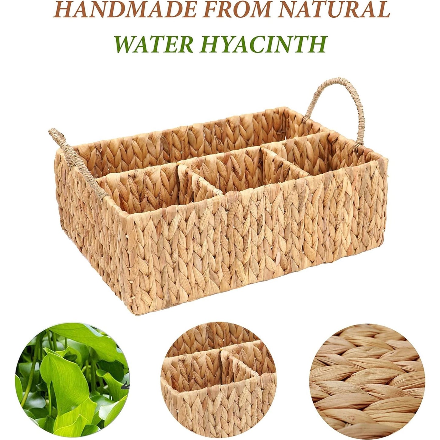 Woven Seagrass Organizer Basket Acalora