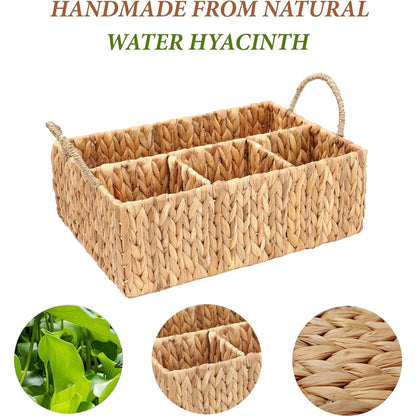 Woven Seagrass Organizer Basket Acalora