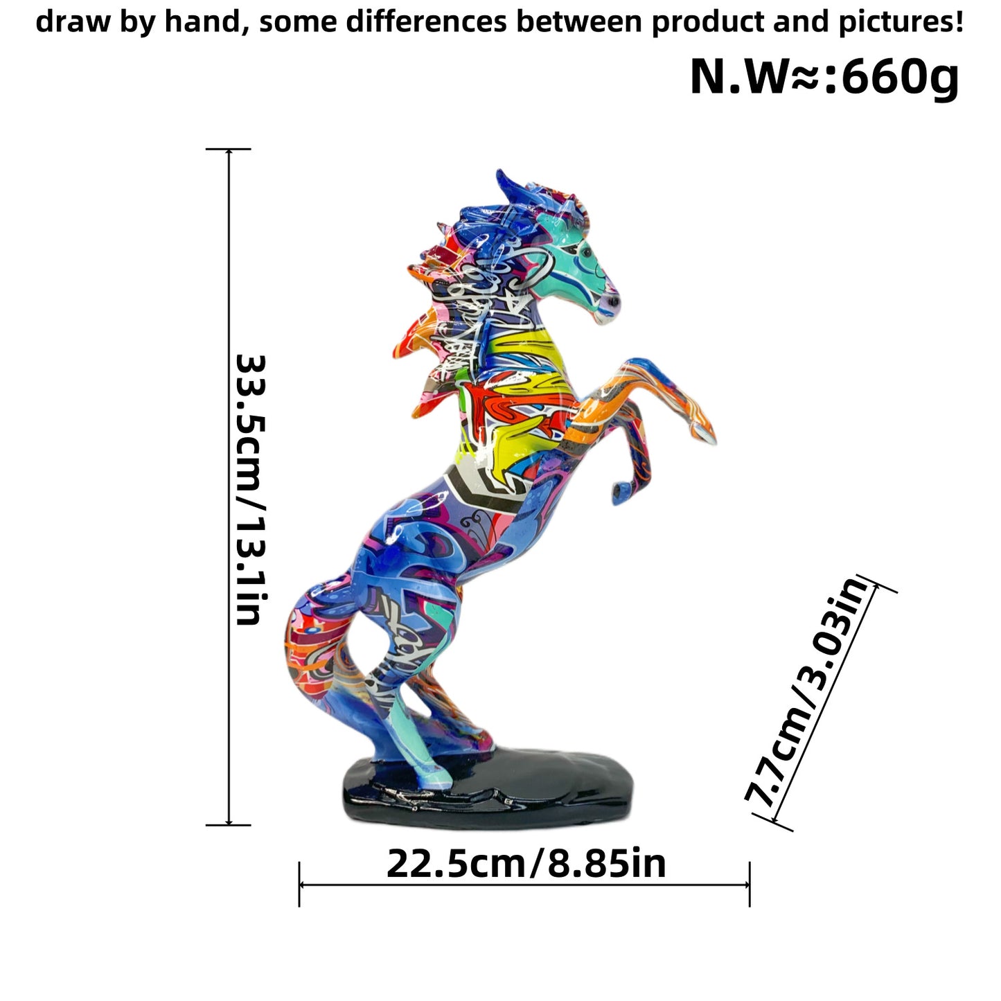 Artful Running Horse Sculpture Acalora