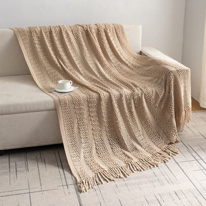 Textured Knit Throw Blanket