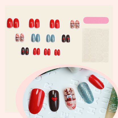 Artistic Holiday-Themed Press-On Nails Kit Acalora