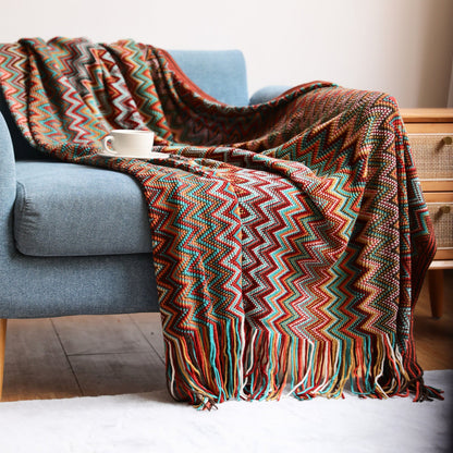 Zigzag Weave Throw Blanket