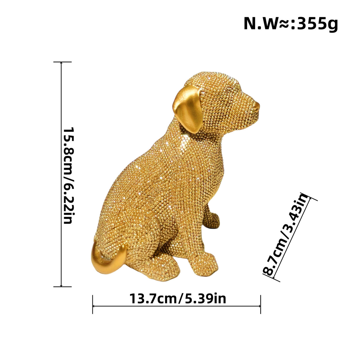 Decorative dog figure in modern design Acalora
