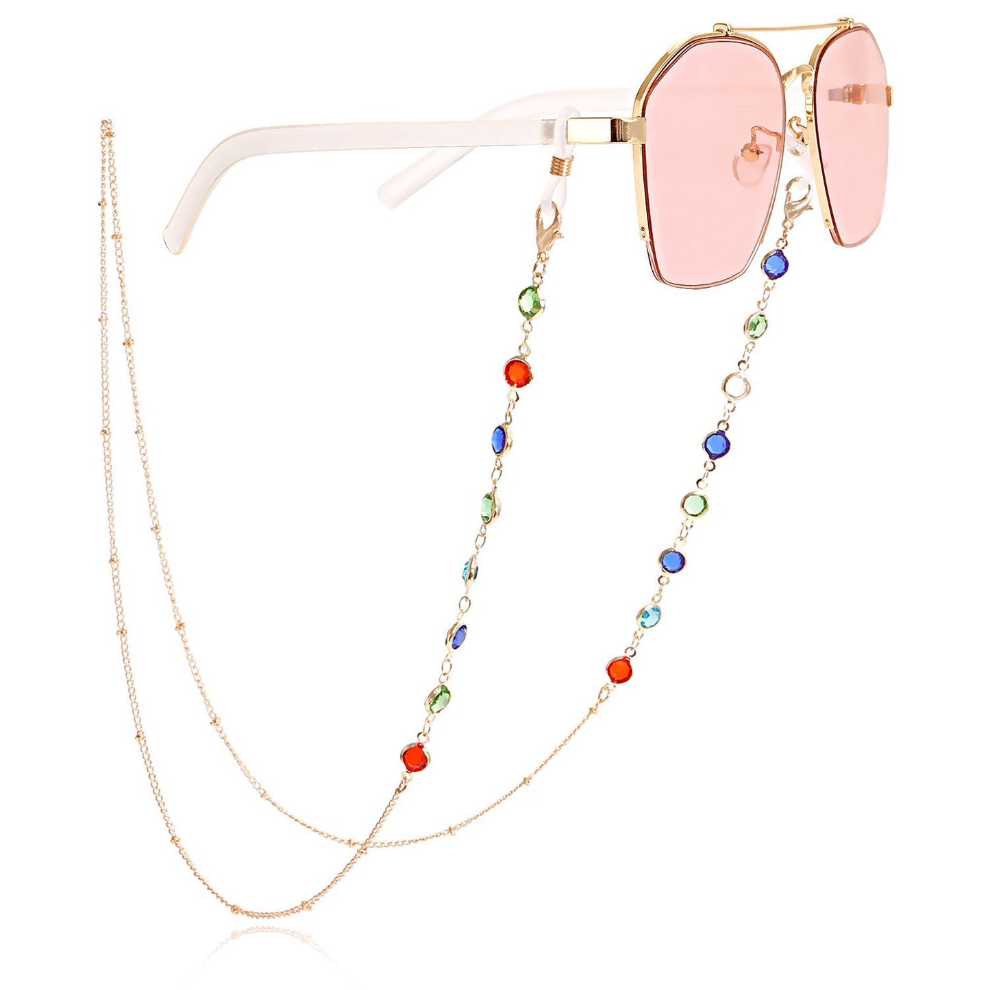 Stylish Sunglasses with Decorative Chain Acalora