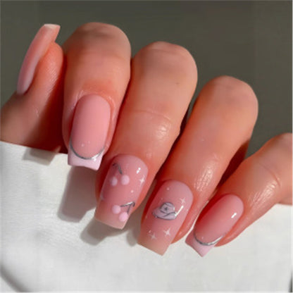 Artistic Press-On Nail Set with Premium Embellishments Acalora