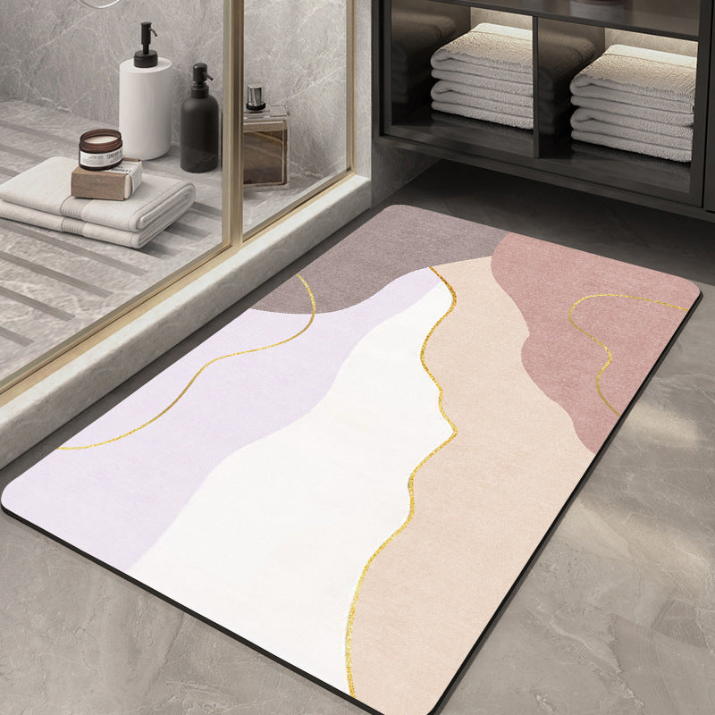 Stylish Geometric Pattern Bath Mat Acalora