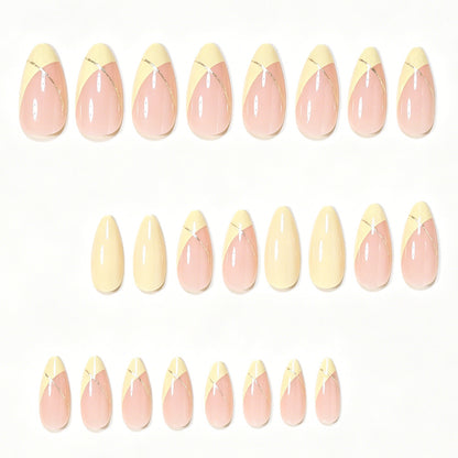 Elegant French Tip Nail Art Set Acalora