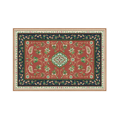Floral-Patterned Luxury Bath Mat Acalora