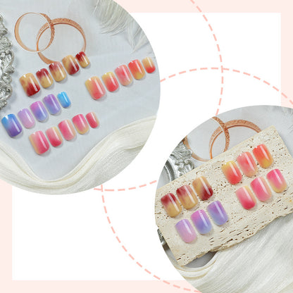 Artistic Marble-Effect Press-On Nail Set Acalora