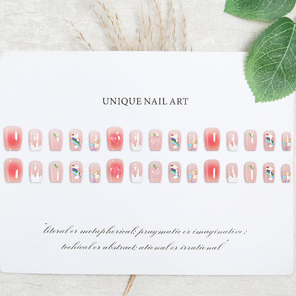 Creative nail art set with colorful fruit motifs and stylish designs Acalora