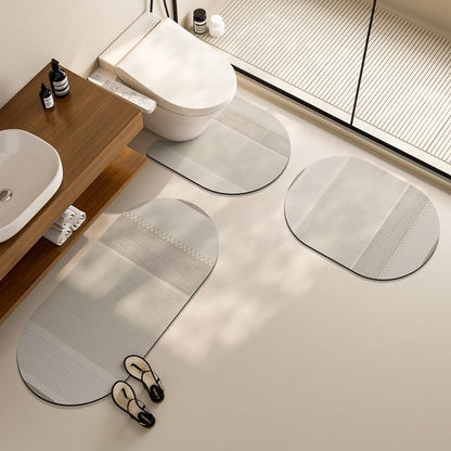 Elegant Floral Design Bath Mat Set