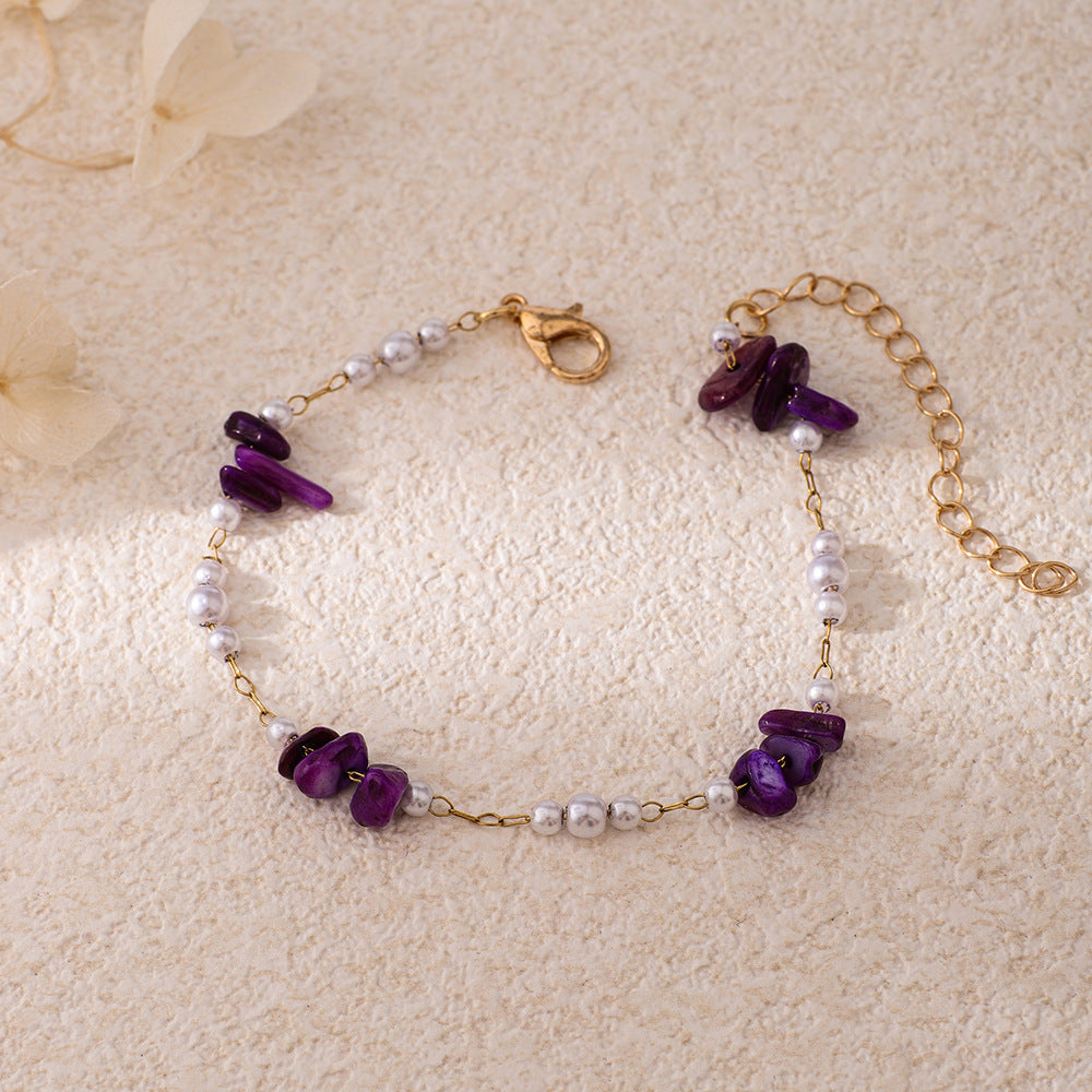 Chic Pearl and Gemstone Bracelet Acalora