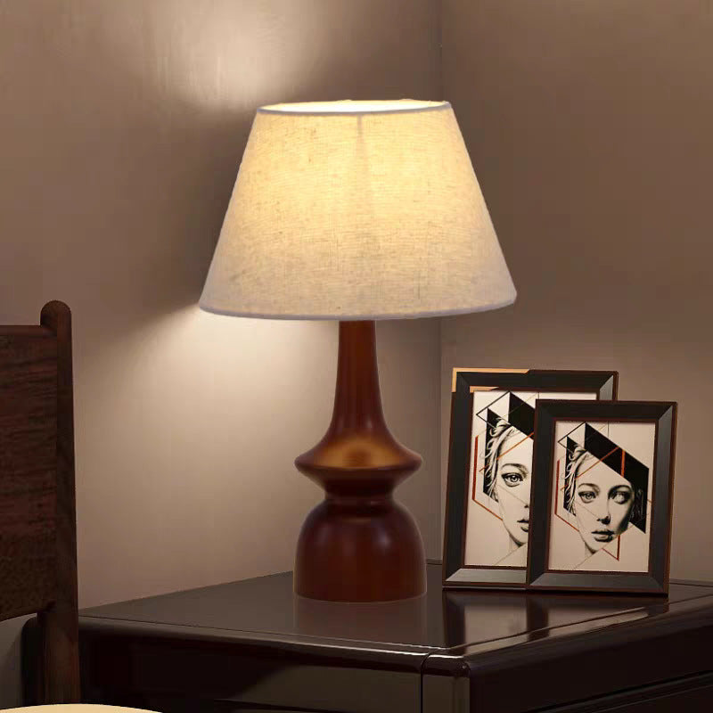 Vintage Inspired Linen Shade Table Lamp