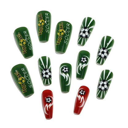 Sporty nail art in football style Acalora