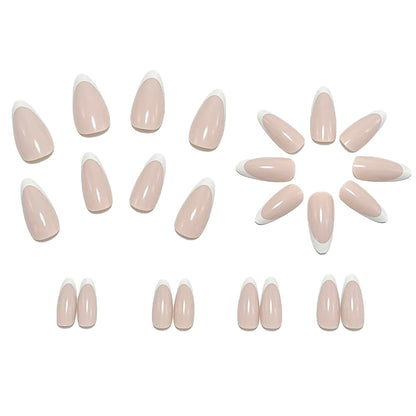 Artificial nails in elegant French tip style Acalora
