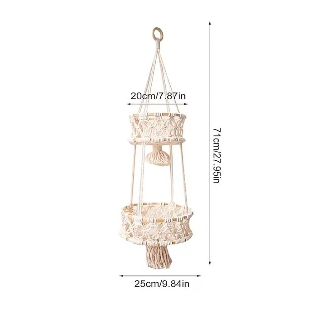 Hanging Macrame Storage Basket