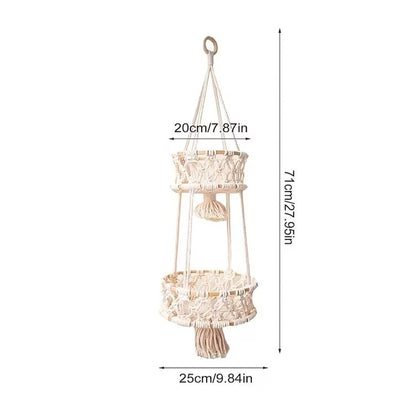 Hanging Macrame Storage Basket