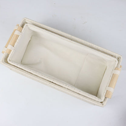 Storage basket with macrame pattern Acalora