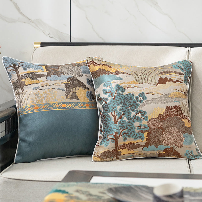 Embroidered Decorative Throw Pillow