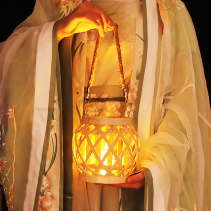 Handmade Lantern Made Of Natural Materials Acalora