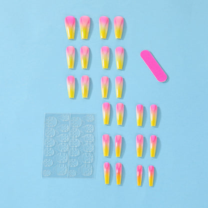 Artificial nail tips in modern ombre design Acalora
