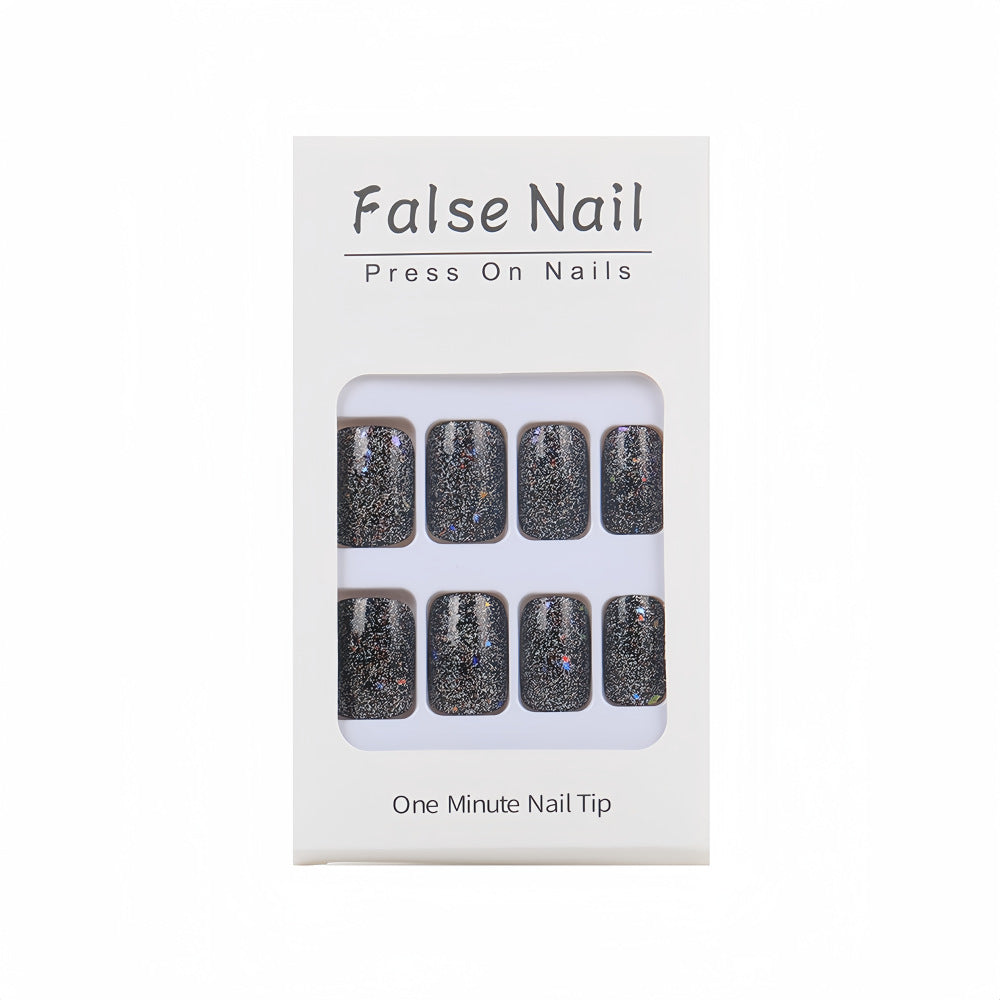 Shiny artificial nails with sparkling glitter Acalora
