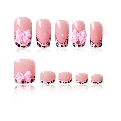 Artistic Nail Set with Bow Accents Acalora
