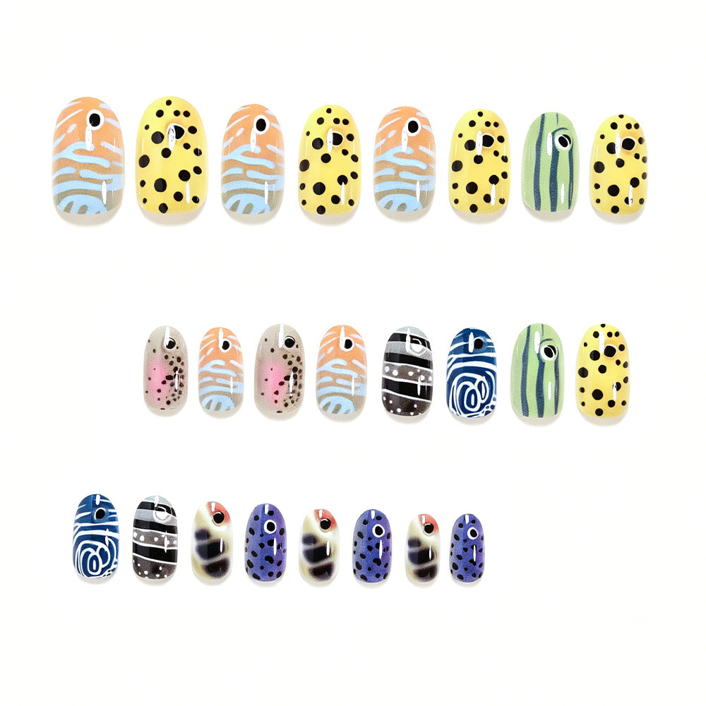 Artistic Patterned Press-On Nail Tips Acalora