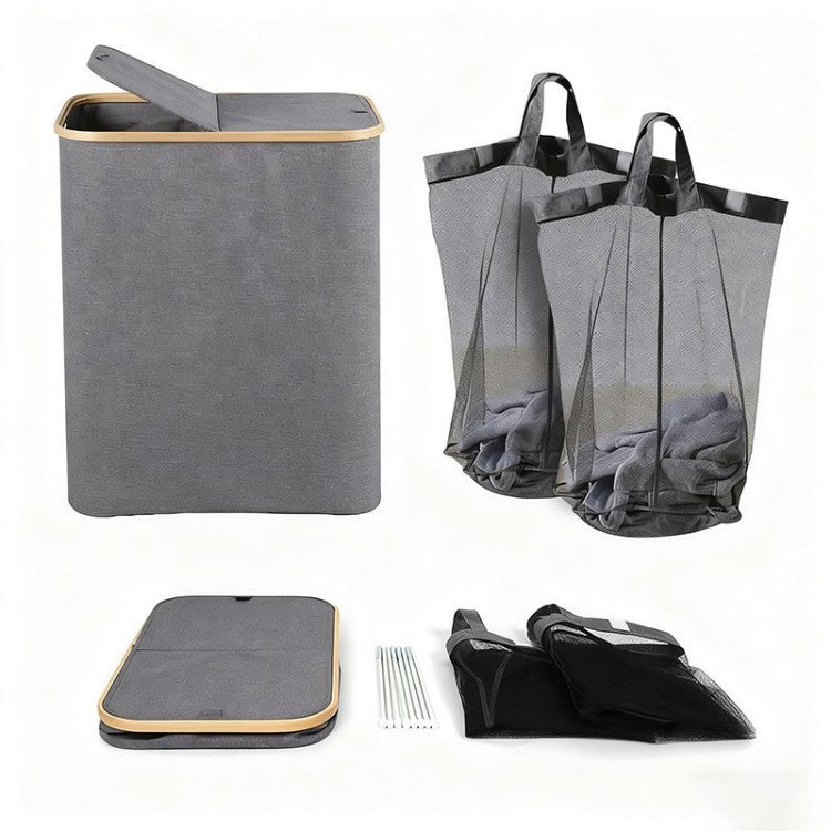 High-quality laundry basket with lid and handle Acalora